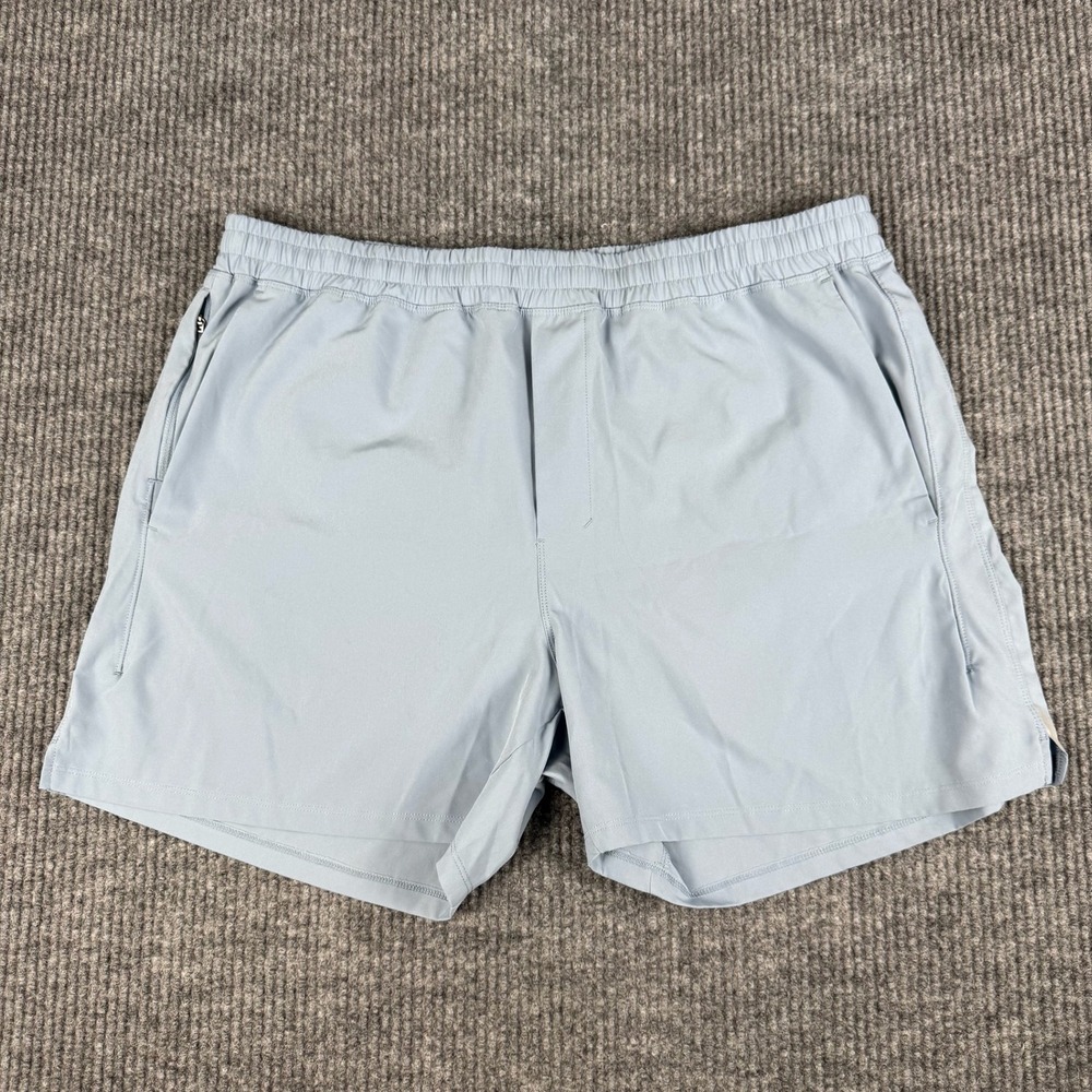 Quince Shorts  Mens L Running Training Lined Zip Pocket 5" Quick Dry Stretch